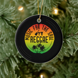 Reggae-Musikliebhaber tropisches Weihnachten Keramik Ornament