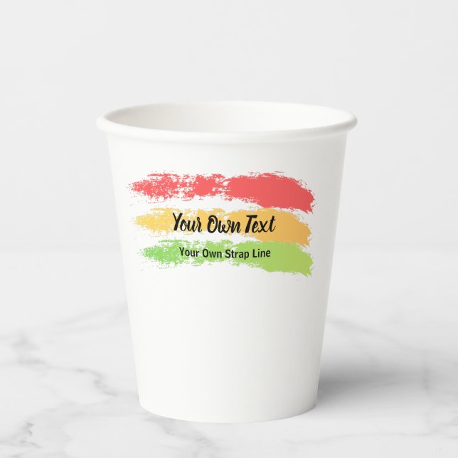 Reggae Paper Cup mit eigenem Text Pappbecher (Vorderseite)