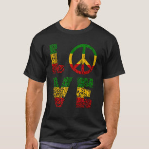 Reggae Peace Liebe Hippie Rasta Reggae Music Jamai T-Shirt