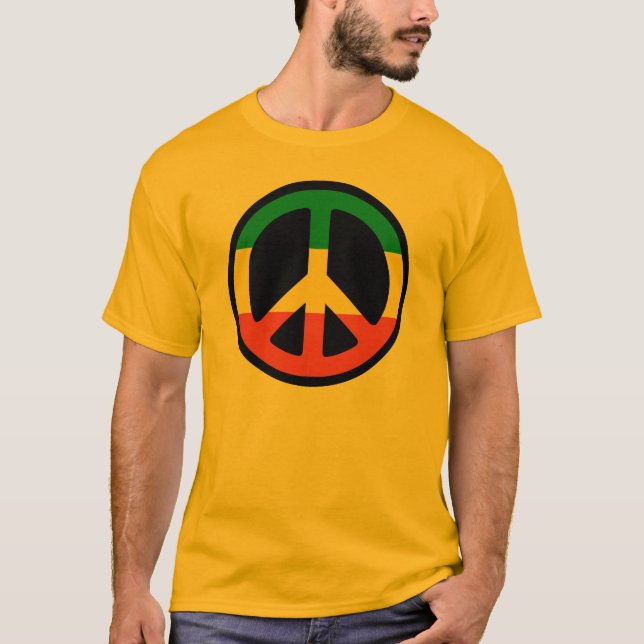 Reggae Peace Symbol - Rastafara - Jah Army Shirt (Vorderseite)
