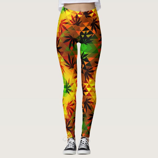 Reggae Polygen Vibrations - Power Yoga Leggings (Vorderseite)