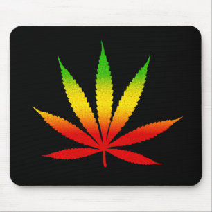 Reggae Rasta Blatt Rastafarian jamaikanisches Mousepad