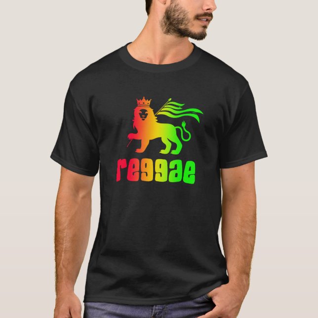 Reggae Rasta Lion T-Shirt (Vorderseite)