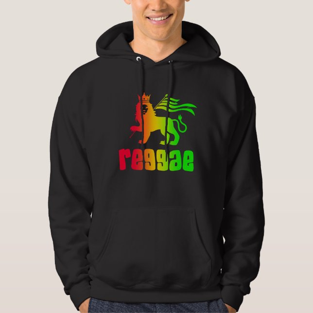 Reggae Rasta Löwe  Hoodie (Vorderseite)