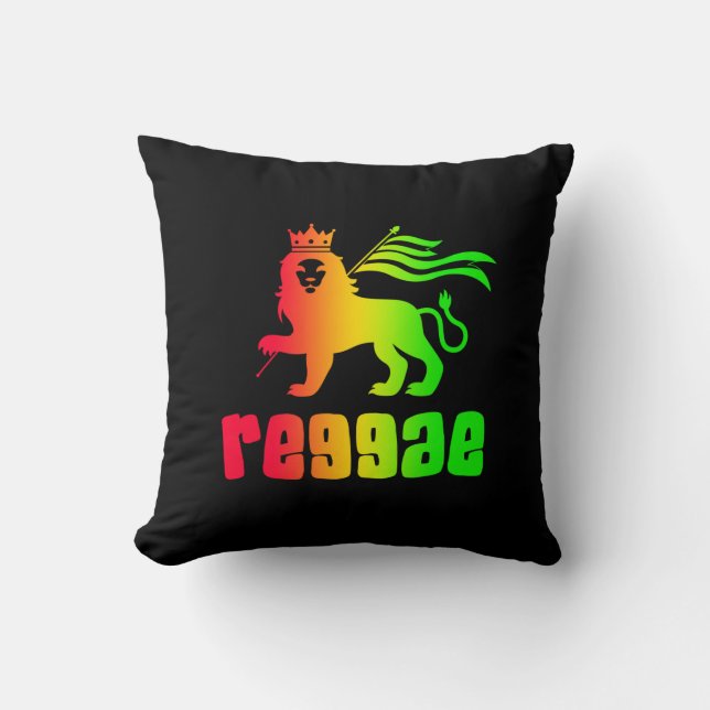 Reggae Rasta Löwe  Kissen (Vorderseite)