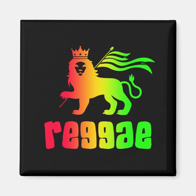 Reggae Rasta Löwe  Magnet (Vorne)