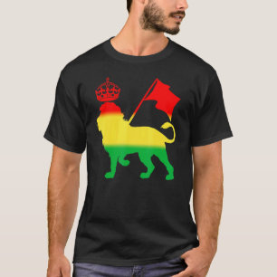Reggae Rasta Löwe Rastafari Jamaika-Musik T-Shirt
