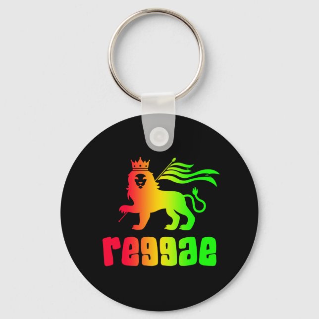 Reggae Rasta Löwe  Schlüsselanhänger (Vorderseite)