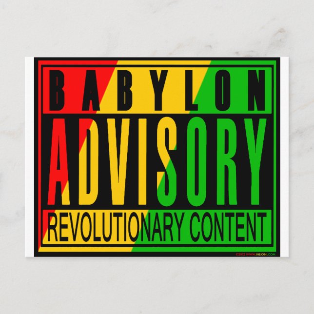 Reggae RASTA Postkarte (Vorderseite)