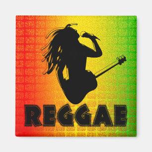 Reggae Rasta Rastafarian Jamaikanische Quadratmagn Magnet