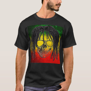 Reggae Rasta Skull T-Shirt