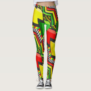 Reggae Rastafara Jah - Power Yoga Leggings