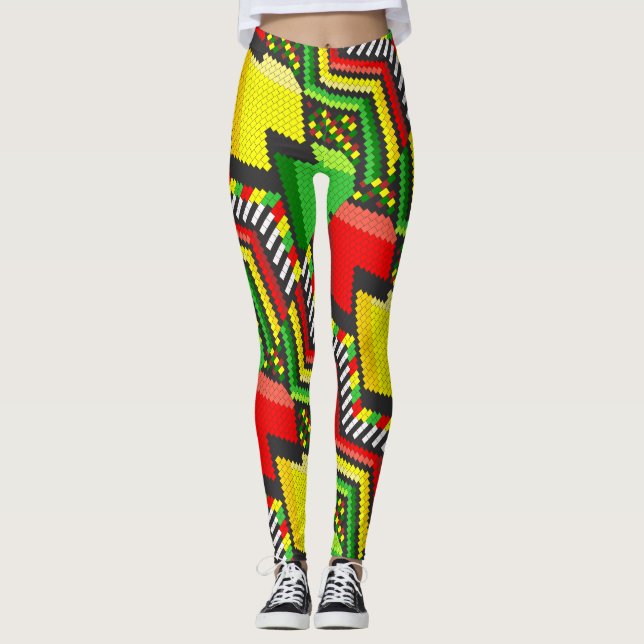 Reggae Rastafara Jah - Power Yoga Leggings (Vorderseite)