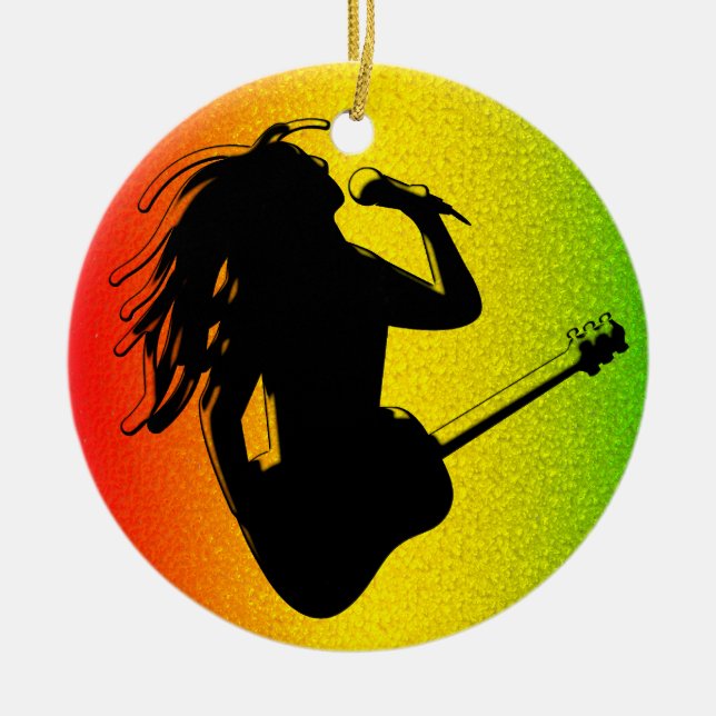 Reggae Rastafarian Standard Round Ornament (Vorne)