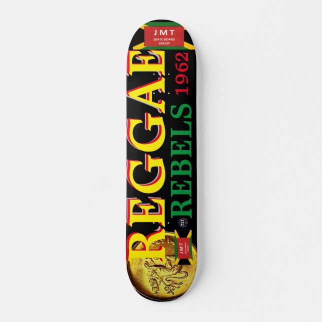 REGGAE REBELL JMT 7 3/4" Skateboard Deck (Vorne)