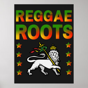 REGGAE ROOTS RASTA LION DE JUDA POSTER