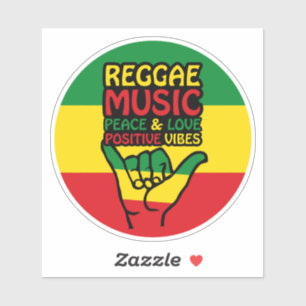 Reggae Shaka Hand mit positiven Zitaten Aufkleber