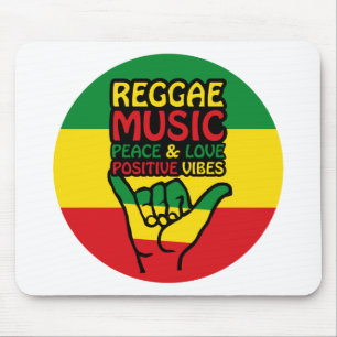 Reggae Shaka Hand mit positiven Zitaten Mousepad