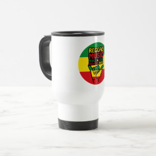 Reggae Shaka Hand mit positiven Zitaten Reisebecher