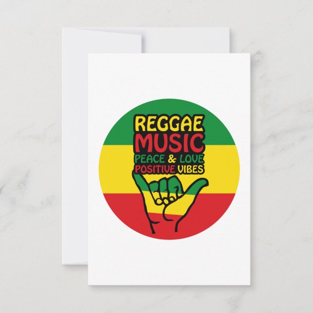 Reggae Shaka Hand with positive quotes Karte (Vorderseite)