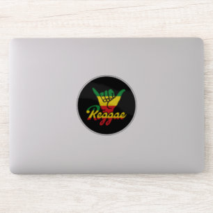Reggae Shaka Hands mit Reggaefarben Aufkleber