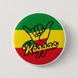 Reggae Shaka Hands mit Reggaefarben Button