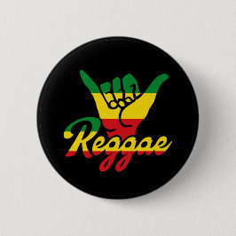 Reggae Shaka Hands mit Reggaefarben Button