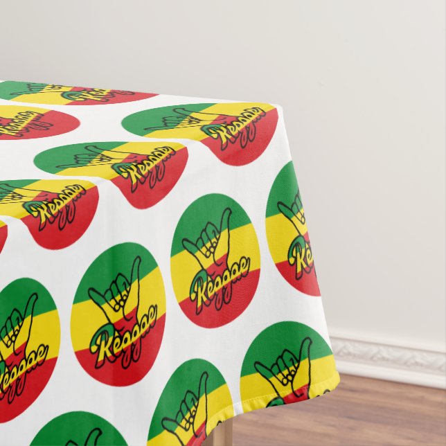 Reggae Shaka Hands mit Reggaefarben Tischdecke (Beispiel)