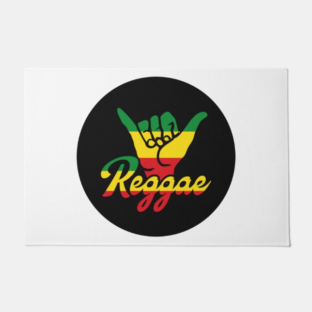 Reggae Shaka Hands with reggae colors Fußmatte (Vorderseite)