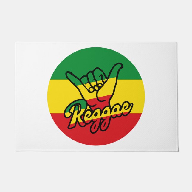 Reggae Shaka Hands with reggae colors Fußmatte (Vorderseite)