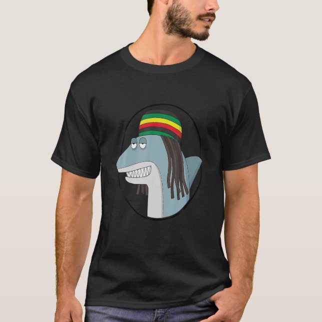 Reggae Shark Funny Ocean Animal , Reggae Shark T-Shirt (Vorderseite)
