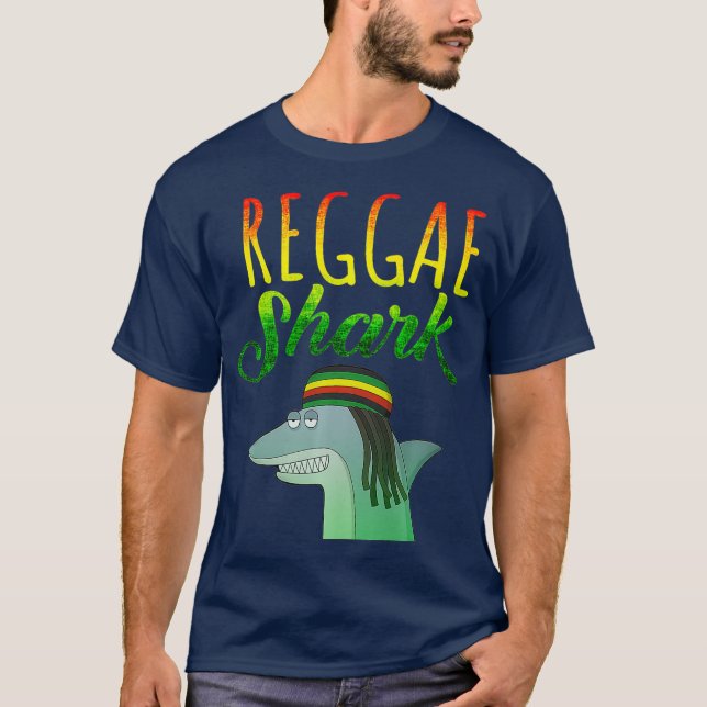 Reggae Shark Funny Ocean Animal Shirt (Vorderseite)