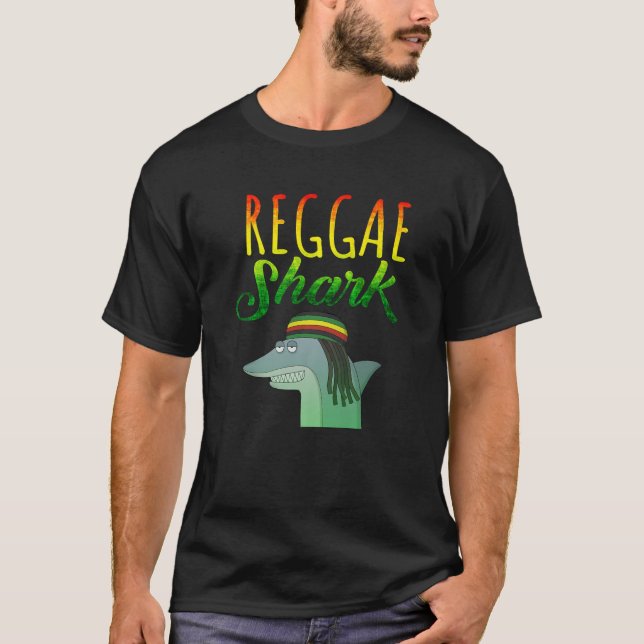 'Reggae Shark' Funny Ocean Animal T-Shirt (Vorderseite)