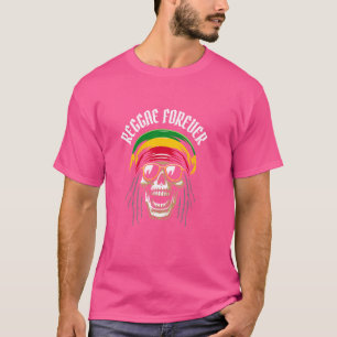Reggae Skull Music Rastafarian Rastafari Rasta - R T-Shirt