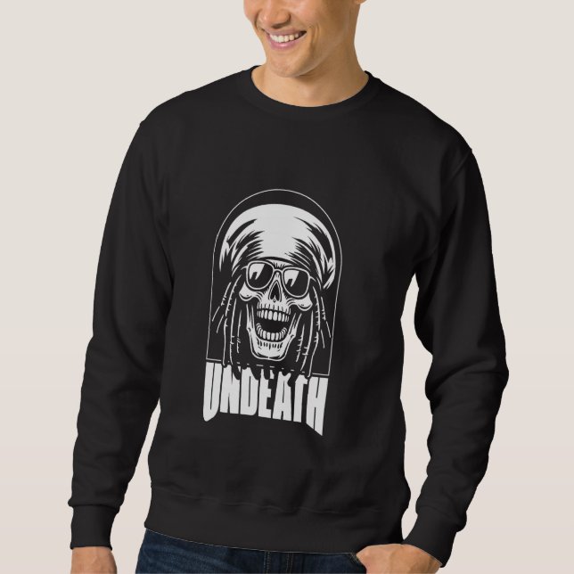 Reggae Skull Rasta Rastafarian Rastafari - Musik U Sweatshirt (Vorderseite)