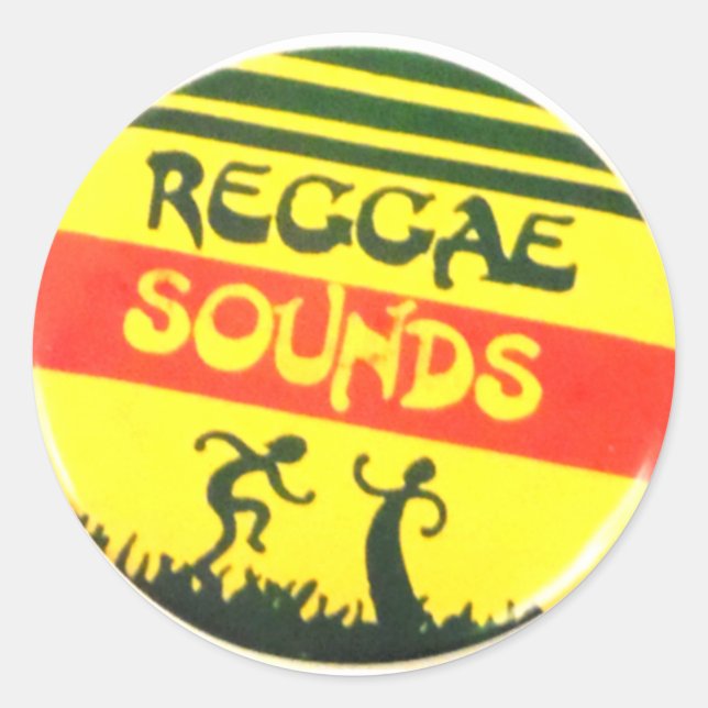 Reggae Sounds Round Sticker (Vorderseite)