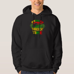 Reggae Time die ganze Zeit Reggae Rasta Musik Hoodie