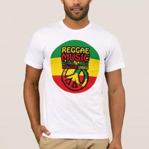Reggae und Friedenssymbol mit positiven Zitaten T-Shirt