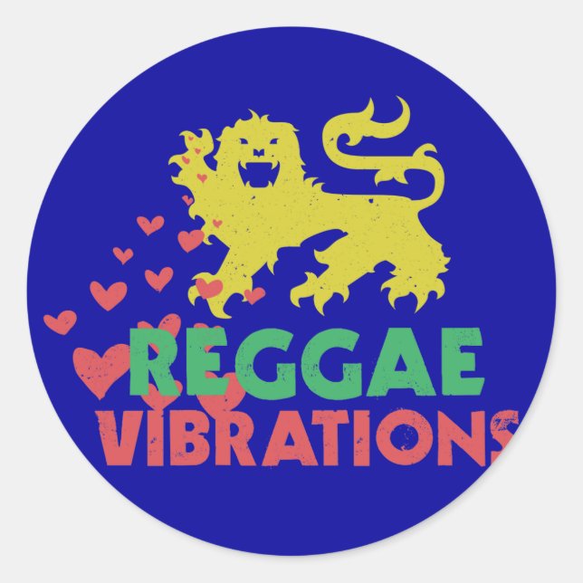 Reggae Vibrationen Runder Aufkleber (Vorderseite)