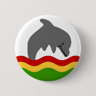 Reggaedelphinknopf Button