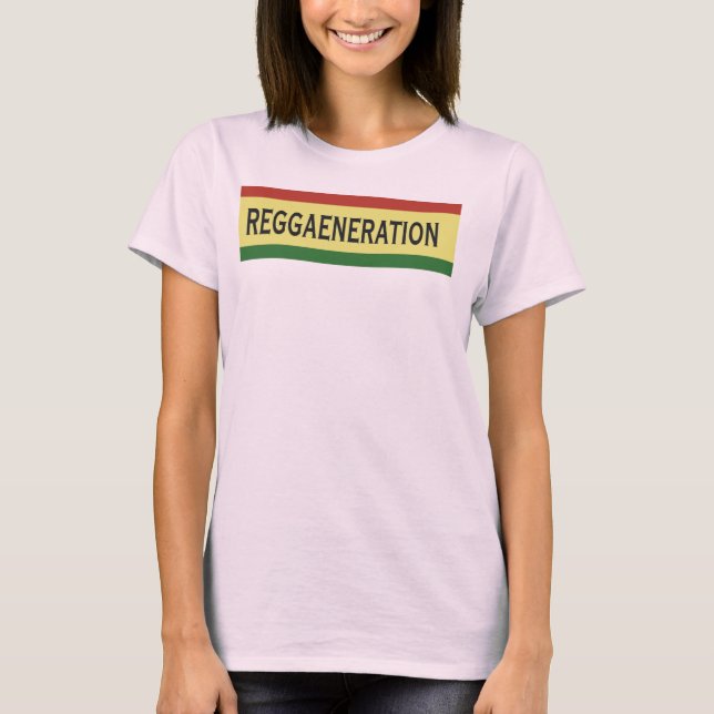 REGGAENERATION; Reggae, Hippie, Rasta T-Shirt (Vorderseite)