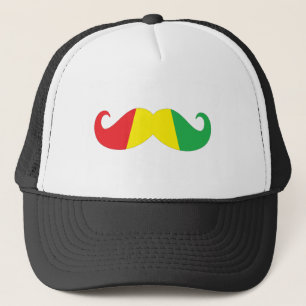 Reggaeschnurrbart Truckerkappe