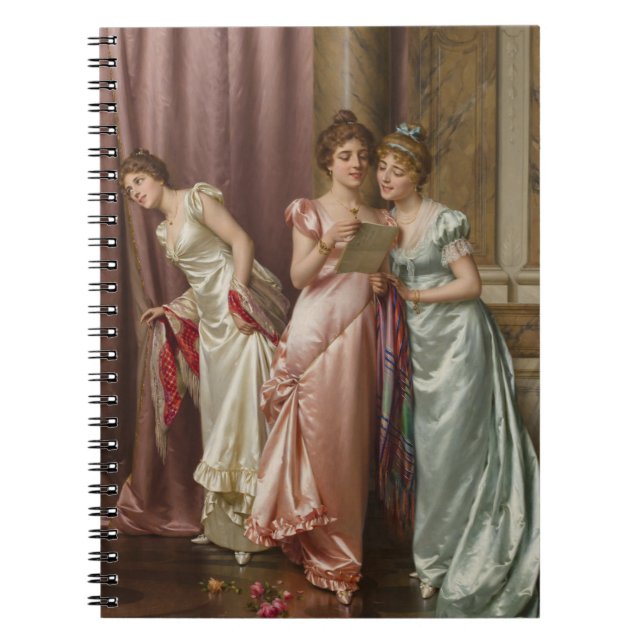 Reggianini Ladys Reading a Letter Notebook Notizblock (Vorderseite)