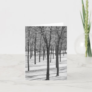 Regie in der Winternotecard der Bäume Feiertagskarte