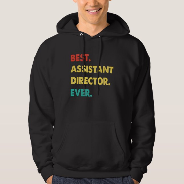 Regieassistent Retro Bester Regieassistent E Hoodie (Vorderseite)