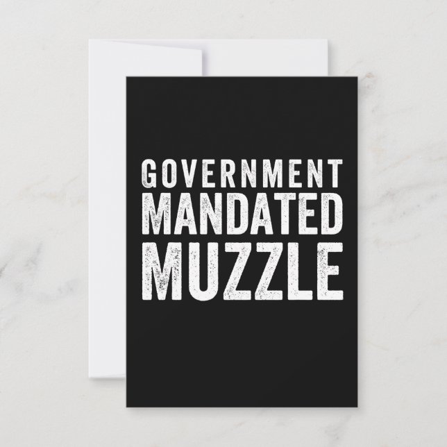 Regierung beauftragt Muzzle Mitteilungskarte (Vorderseite)