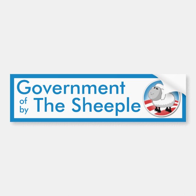 Regierung des Sheeple Autoaufkleber (Vorne)