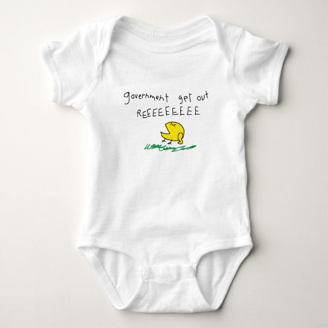 Regierung erhält REE SNEKRIGHT Gadsden Flag Baby Strampler (Vorderseite)