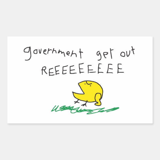 Regierung erhält REE SNEKRIGHT Gadsden Flag Rechteckiger Aufkleber (Vorderseite)
