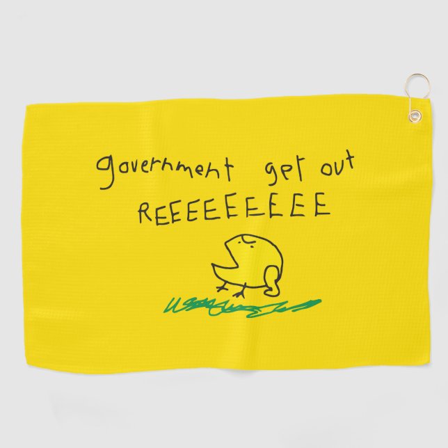 Regierung gehen REE SNEKRIGHT Gadsden Flagge Golfhandtuch (Horizontal)